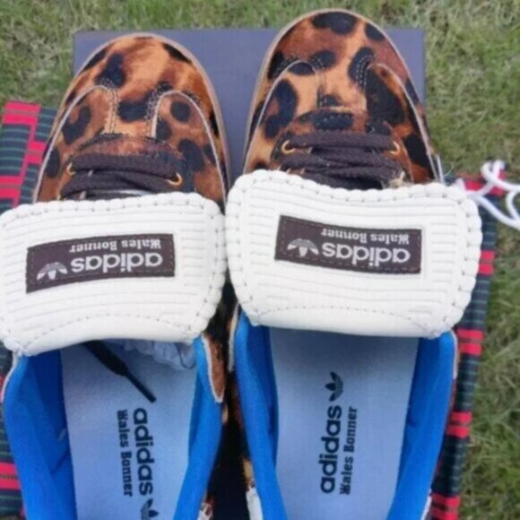 New Adidas x Wales Bonner Samba Pony Leopard Print Women's Sneaker - Picture 3 of 6